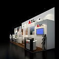 Liquor and Tobacco Store Interior With Product Display Counters TV Screen And Exhibition Stand