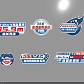 Various Car Technical Badges Including Safety Systems Driver Assistance And Performance Data 3d model