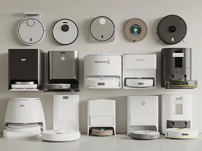 Smart Machines Showcasing Different Types Of Intelligent Home Appliances And Modern Designs 3d model