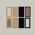 Diverse Cabinet Door Styles Featuring Rattan Panel Glass and Solid Color Designs