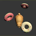 Modern Donuts Bread Breakfast West Point 3d model
