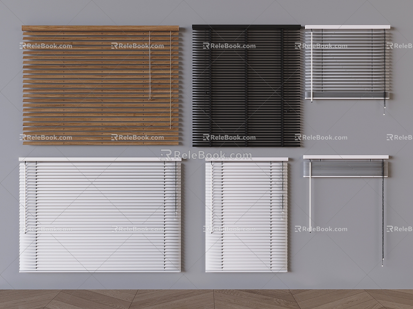 Venetian blinds Roller blinds Lifting blinds Curtain draw blinds 3d model