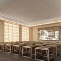 Library Reading Sharing Area 3d model