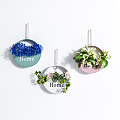 Nordic Wall Shelf Wall Decoration Plant Pendant 3d model