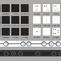 Modern Black And White Switch Panels With USB Ports Multiple Switches And Sockets