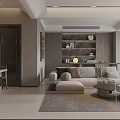 Modern Stylish Open Plan Living And Dining Room With Elegant Neutral Tone Interior Home Design