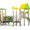 Children's Combined Slide Outdoor Slide Combined Slide Multifunctional Slide Children's Slide 3d model