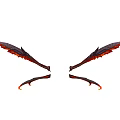 Stylish Wing Shaped Wall Decor With Dark Red Color And Modern Design