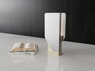 Modern Italian Minimalist Stone Table Lamp Metal Table Lamp 3d model