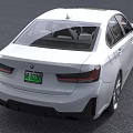 White BMW Sedan Modern Exterior Design With Kidney Grille And LED Headlights