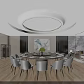 Modern Luxury Box Interior With Comfortable Seating Art Decor And Ambient Lighting 3d model