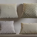 Modern Pillow Square Pillow Fabric Pillow Pattern Pillow 3d model