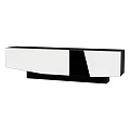Modern Reception Desk With White Panel And Black Sleek Contemporary Design