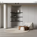 Soft Comfortable Lazy Sofa With Linen Fabric And Cozy Throw In Modern Living Room