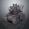 Detailed Military Tank 3D Model With Armored Tracks Cannon And Mechanical Details