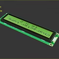 Green LCD Character Display Module With Numeric Digits For Computer Electronic Components 3d model