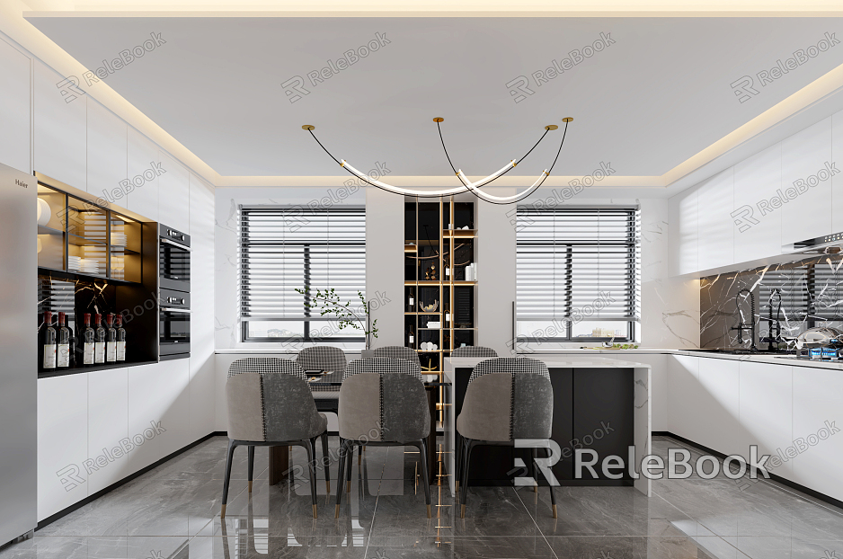 Light Luxury Restaurant Restaurant Entrance model