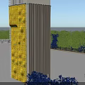 Fire Training Tower As Essential Fire Equipment With Multi Story Yellow Wall And Training Function 3d model