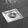 Modern Square Stainless Steel Bathroom Floor Drain With Grid Design For Water Drainage
