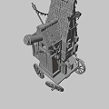 Vintage Decorative Wooden Car With Fabric Canopy And Hanging Items