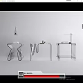 Modern Transparent Bedside Tables with Minimalist Design Sleek Shelves and Geometric Shapes