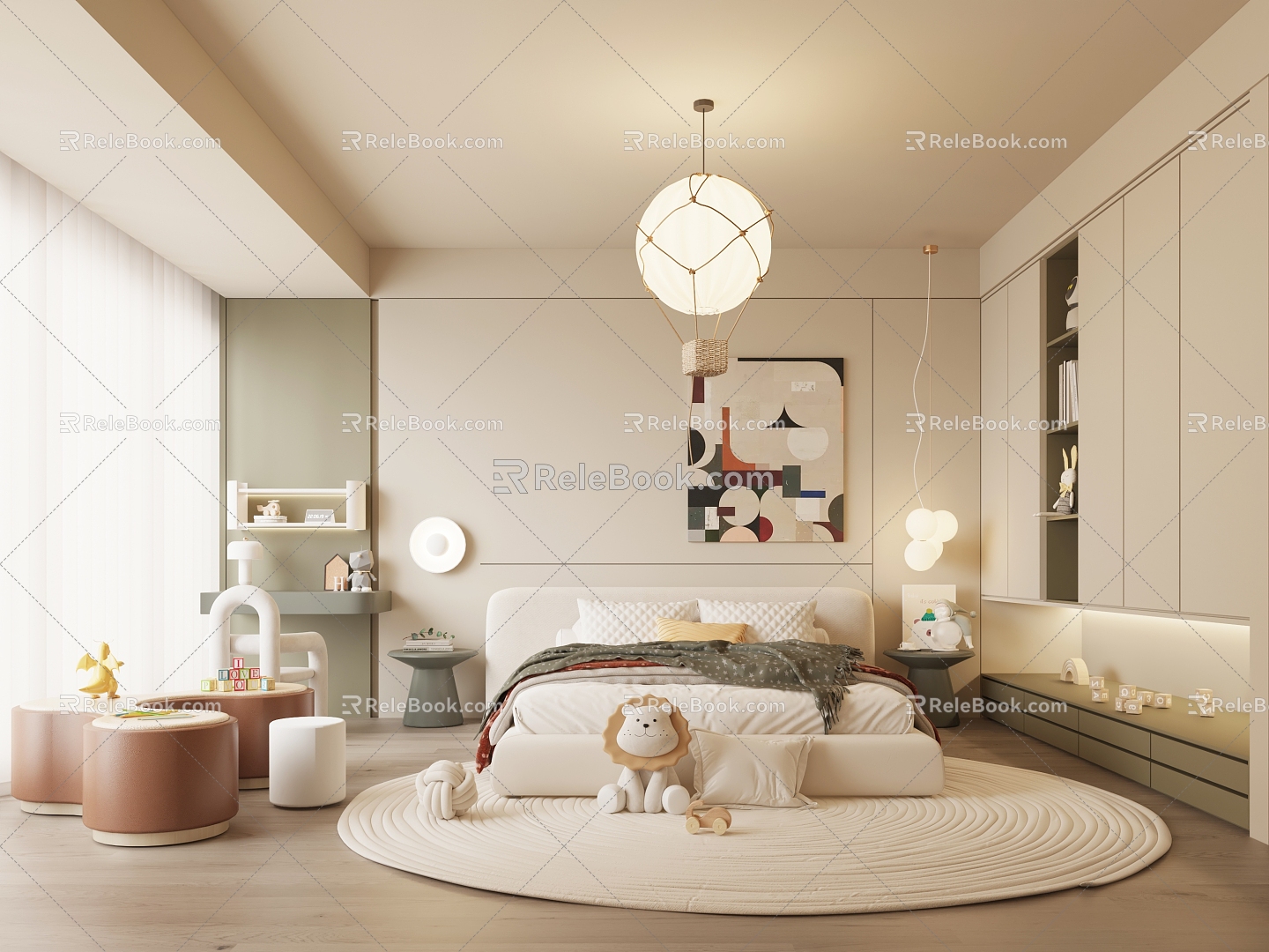 Modern Children's Room 3d model