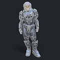 Science Fiction Samurai Science Fiction Warrior Future Warrior Samurai Knight Astronaut Space Warrior 3d model