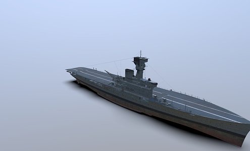 modern warship aircraft carrier 3d model