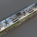 Indian Railways Train 31393 With Green And Yellow Stripes Design