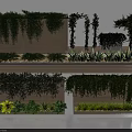 Lush Climbing Vines Covering Wooden Wall In Vertical Garden With Mixed Green Plants