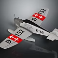 Classic Passenger Aircraft With Red Cross Markings D152 Registration And Wing Number 152