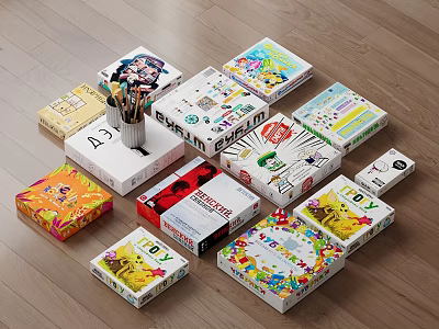 Children's Boxed Toy Box Toy Box Puzzle Table Game Card Toy Box 3d model