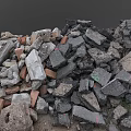 Rough Natural Stone Piles With Various Sizes And Textures For Construction