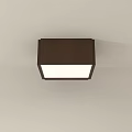 Modern Square Brown Ceiling Light With Bright White Illumination For Home 3d model
