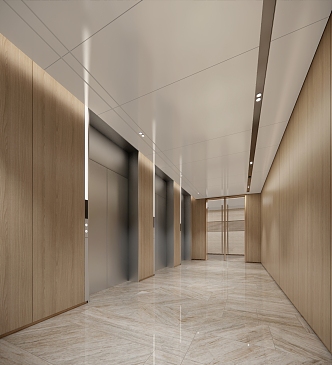 Elevator Hall Office Building Elevator Hall 3d model