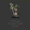 Decorative Living Accessory Palm Tree 3D Model With YASAN YAGHTING HALL And Gray Background