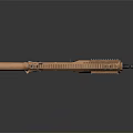 Modern Tactical Rifle with Tan Finish Rail System and Grip Design Features