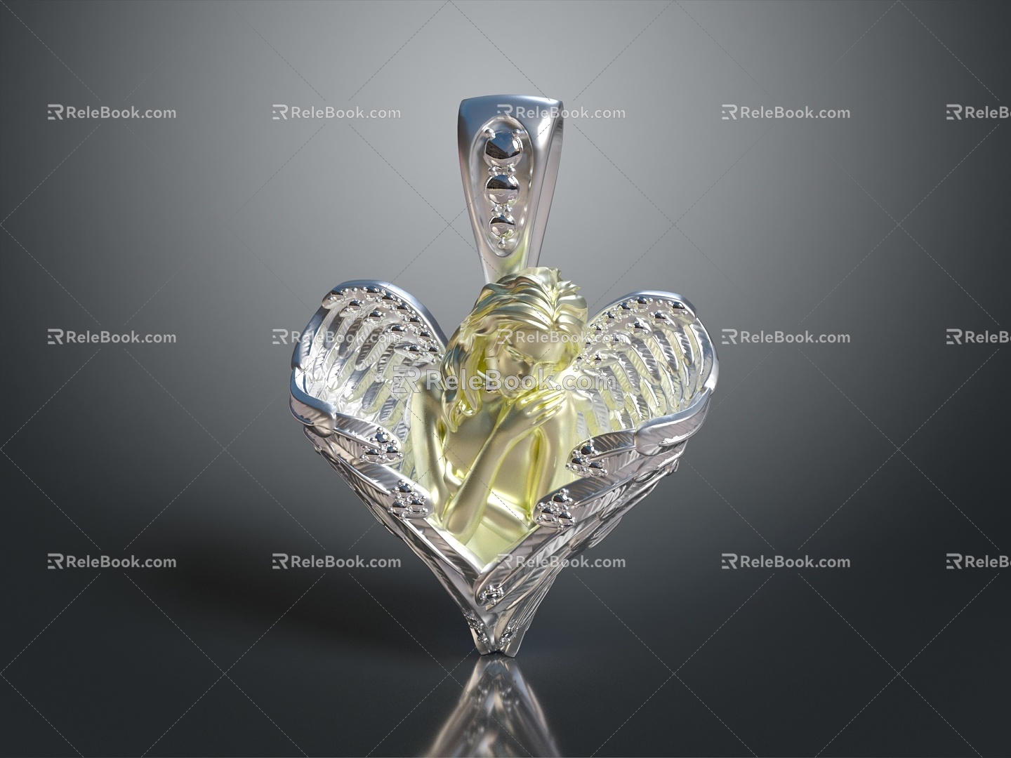 Modern pendant angel pendant pendant gem pendant 3d model