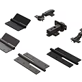 Black Metal Hinges And Hardware Accessories For Furniture And Doors