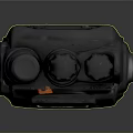 Portable Handheld Walkie Talkie Electronic Device With Antenna Keypad And Orange Display Screen