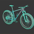 Stylish Fat Tire Bike With Pink Blue Gradient Frame And Orange Rims Design
