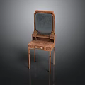 Classic Wooden Dressing Table With Mirror And Drawers For Bedroom Decor