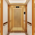 Luxurious Interior Decorative Marble Wall With Golden Frame And Natural Texture 3d model