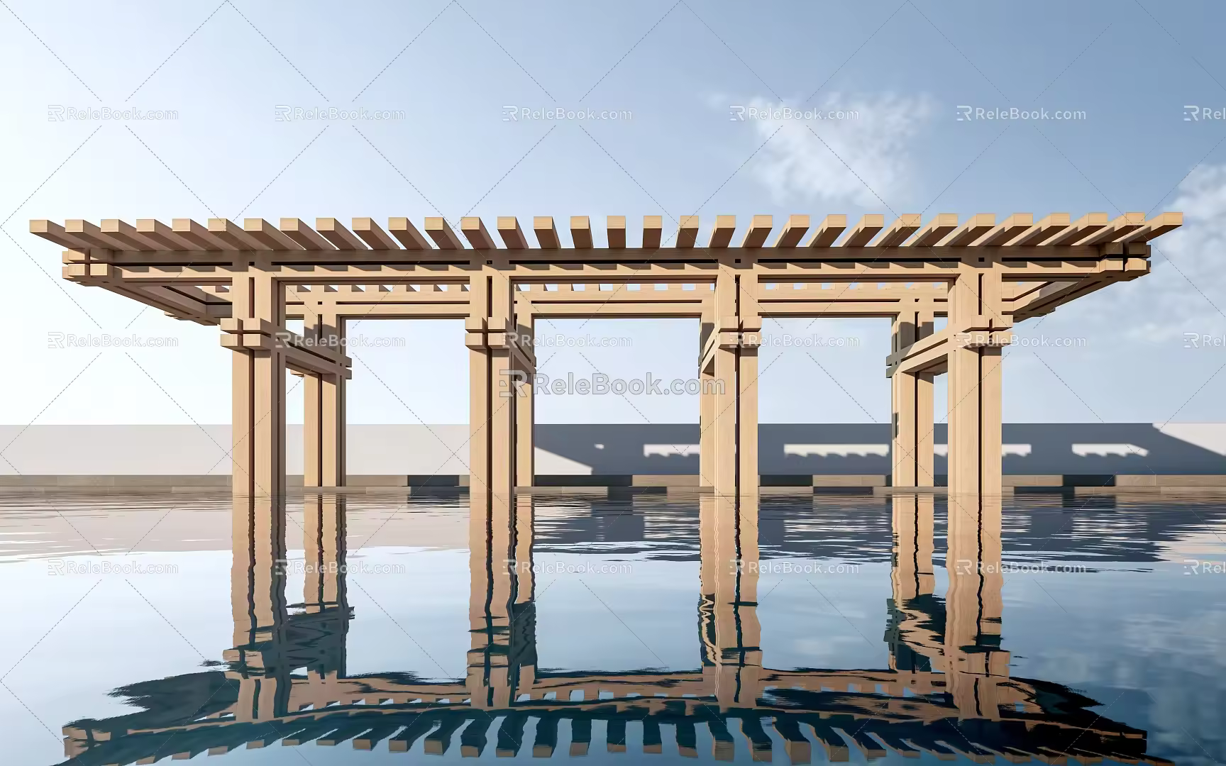 Modern Scenic Area Gate Head Entrance Gate 3d model