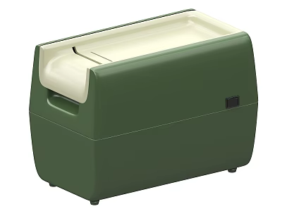 Green Office Shredder Appliance With Efficient Modern Design For Desktop Use 3d model