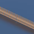 Decorative Wooden Garden Ornament Fence With Vertical Slats And Classic Design