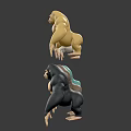 Different Colored 3D Gorilla Models Collection For Design Projects And Displays