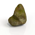 Natural Mossy Stone with Irregular Shape and Earthy Green Texture for Decoration