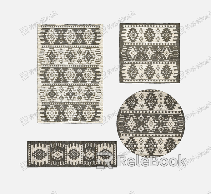 Modern Square Carpet Carpet Combo model