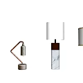 Modern Luxury Table Lamps Featuring Marble Bases Metal Frames And Fabric Shades